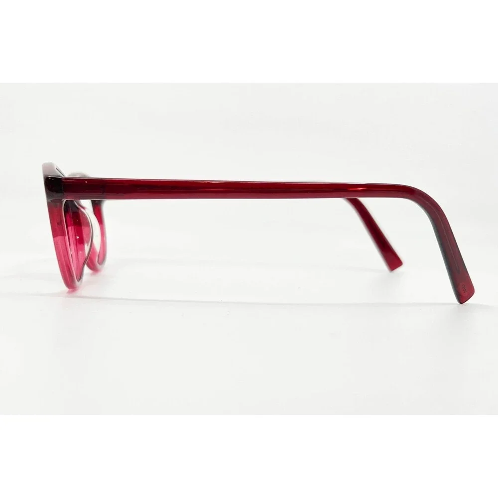Warby Parker Ira Eyeglasses Womens Red Oval Frames 49-16-140
